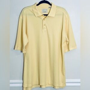 Tehama Yellow Hang’em Dry Large Golf Polo Shirt Swisher Sweets Invitational Logo